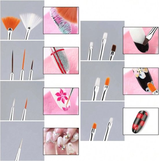 GUAPÀ® Nagel Penselen Set 20 pcs