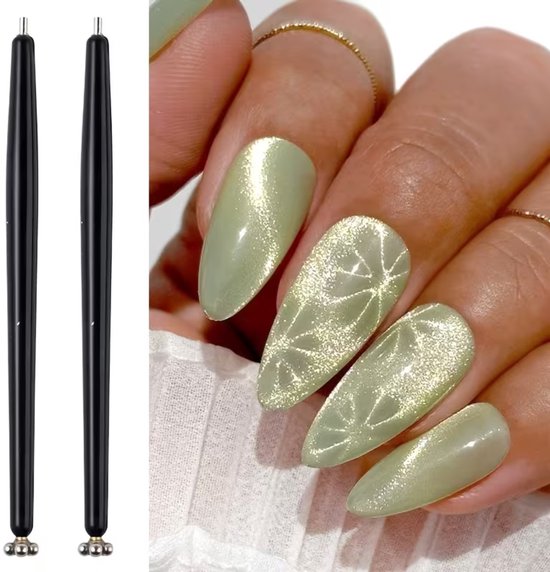 GUAPÀ® Gellak Cat Eye Magneet | 2 Diverse Cat Eye Magneten | Gellak | Gel Nagels | Magnetische Gellak | Gel Polish | Cat Eye Magneet 2 Diverse Patronen en Magneten