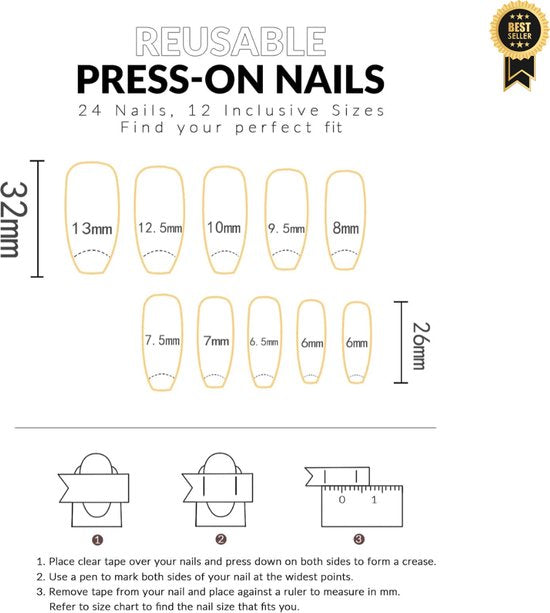 GUAPÀ® Plaknagels Kerst Thema | Nepnagels | Kunstnagels | 24 stuks plaknagels Kerst Nagels