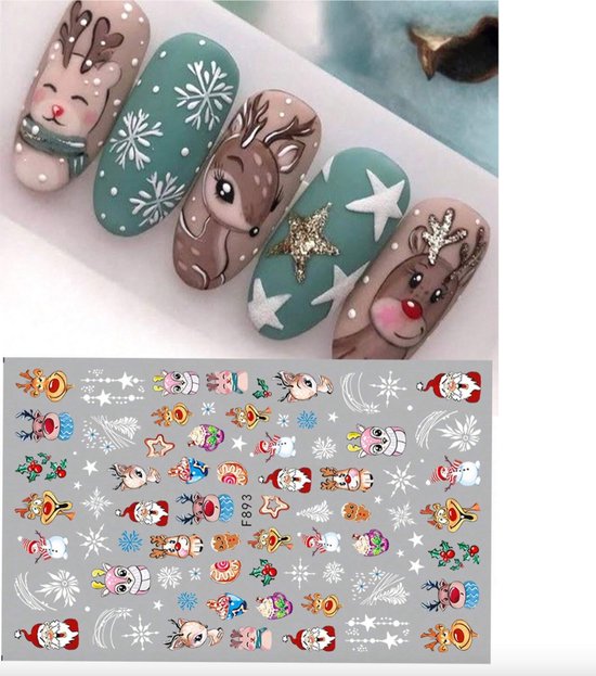 GUAPÀ® Nagel Stickers Kerst | 6 Vellen Nail Art Kerst Nagel Stickervellen
