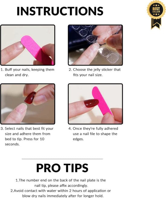 GUAPÀ® Plaknagels Kerst Thema | Nepnagels | Kunstnagels | 24 stuks plaknagels Kerst Nagels