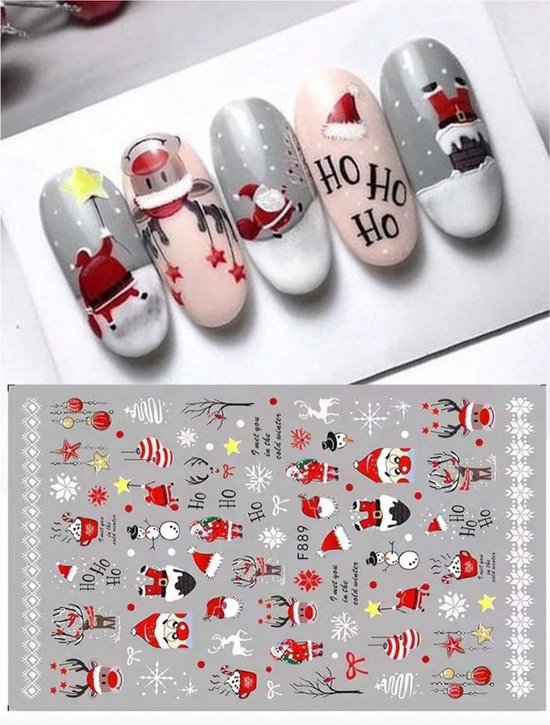 GUAPÀ® Nagel Stickers Kerst | 6 Vellen Nail Art Kerst Nagel Stickervellen