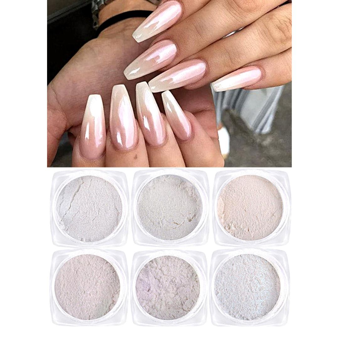 GUAPÀ® Holografische Spiegel Glitter Poeder Set | 6 Nail Art glitters