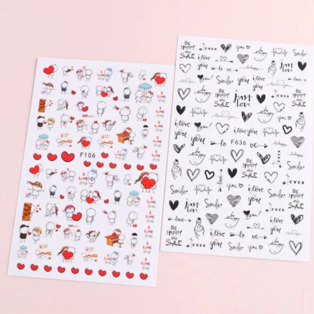 GUAPÀ - Nail Art Nagel Stickers 2 vellen zelfklevende nagelstickers