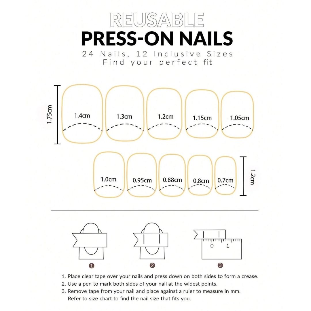 GUAPÀ® Plaknagels | 24 stuks valse nagels | Wit