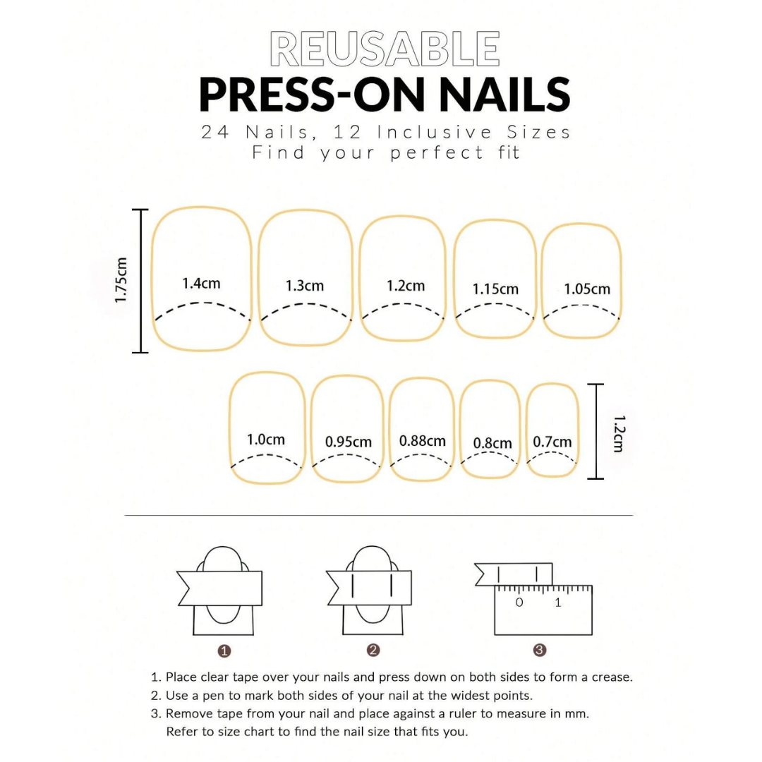 GUAPÀ® Plaknagels | 24 stuks valse nagels | Parelmoer