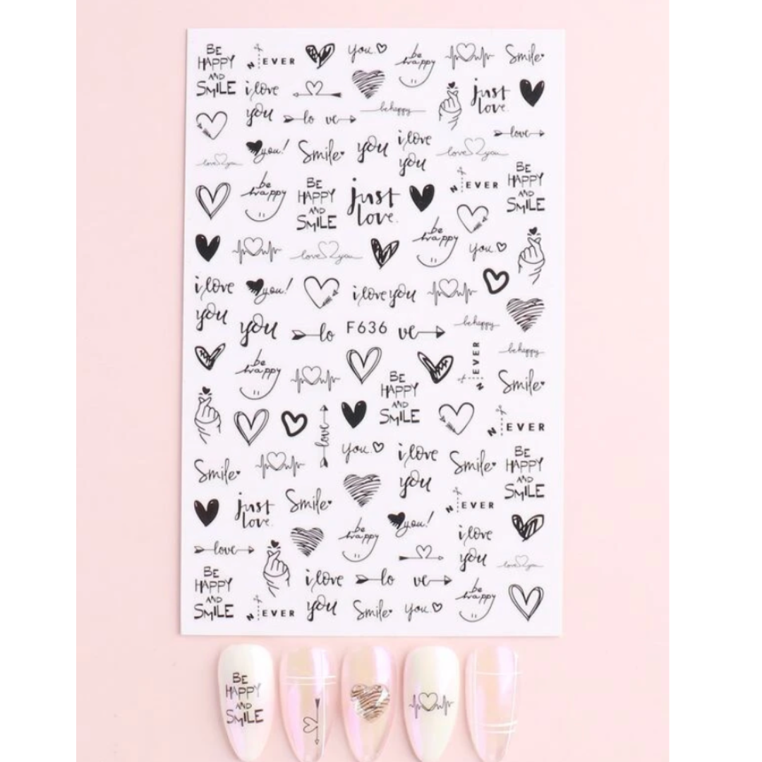 GUAPÀ - Nail Art Nagel Stickers 2 vellen zelfklevende nagelstickers