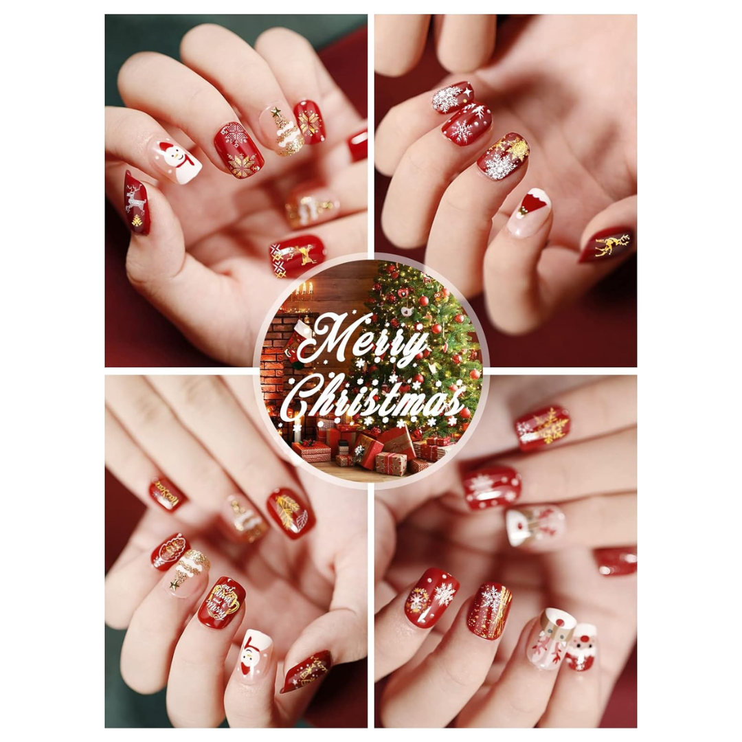 GUAPÀ® Nail Art Nagelstickers 8 vellen kerst nagelstickers