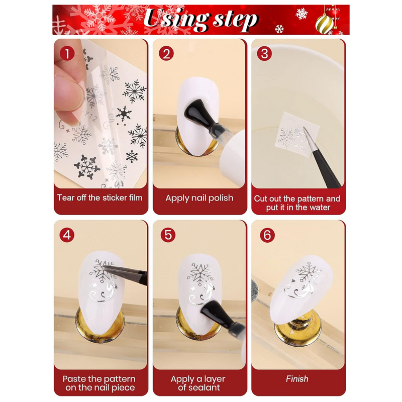 GUAPÀ® Nail Art Nagelstickers 32 vellen kerst nagelstickers