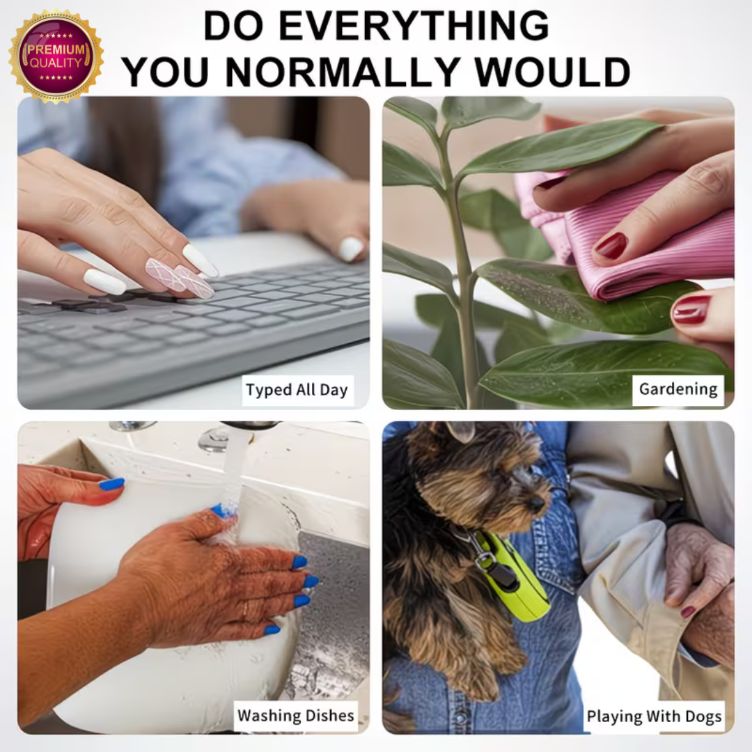 Plaknagels 288 Pcs Parelmoer Kleuren | Almond Nagel Tips