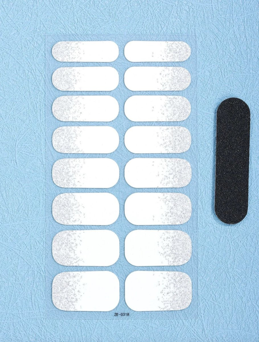 Nail Wraps Nagelstickers 1 pcs | Zilveren Glitters