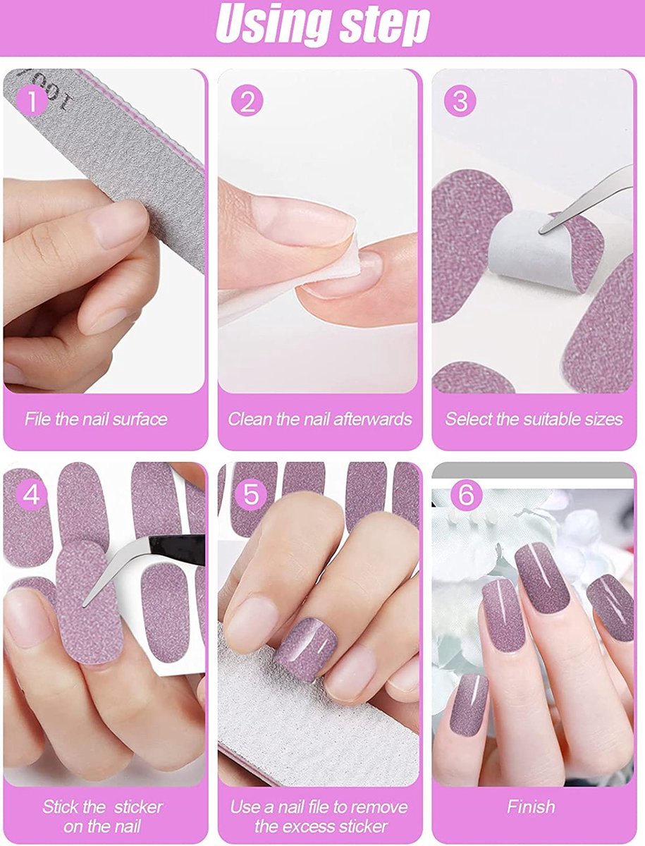 Nail Wraps Nagelstickers 10 pcs | Pastel kleuren