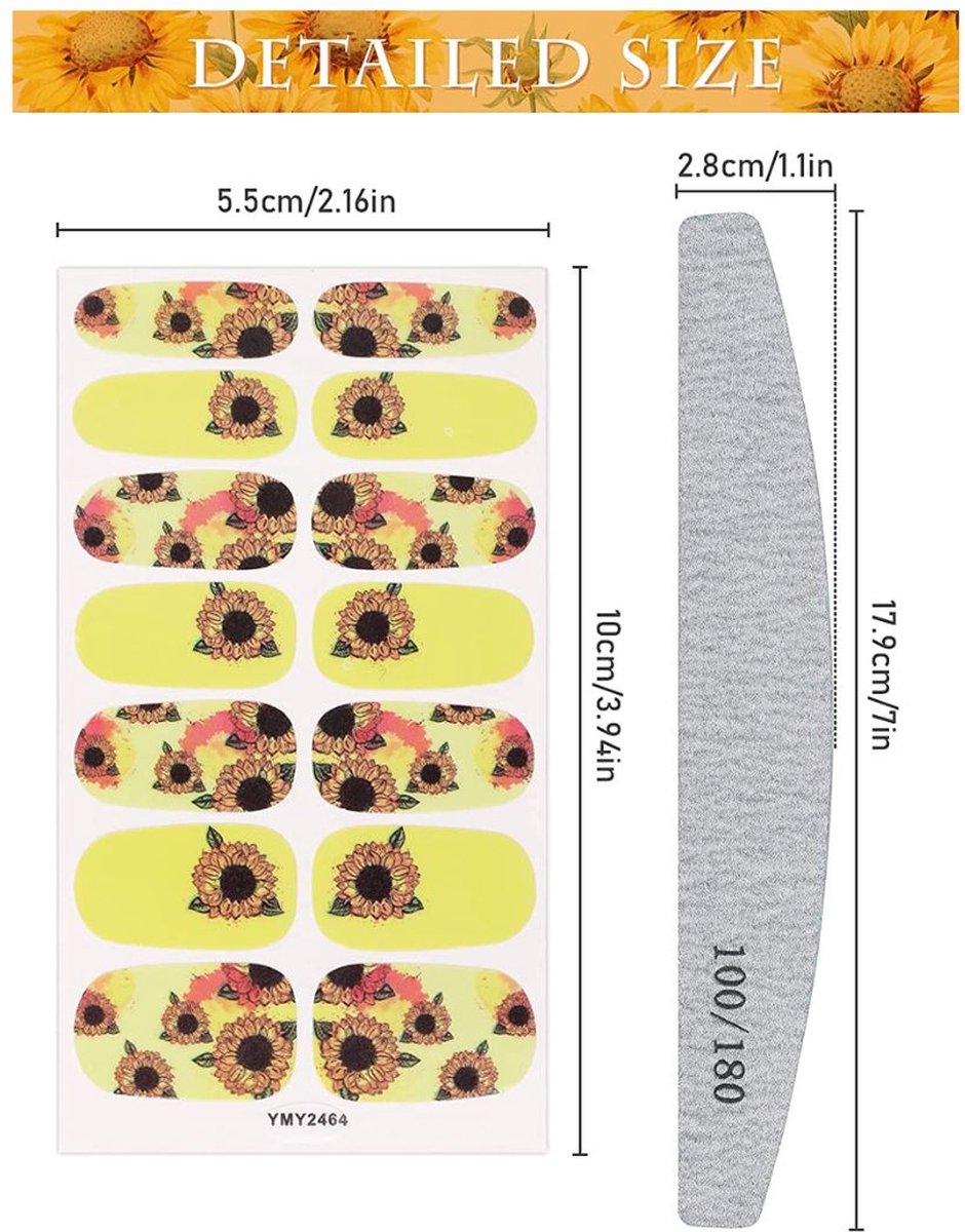 Nail Wraps Nagelstickers 14 pcs | Bloemen print