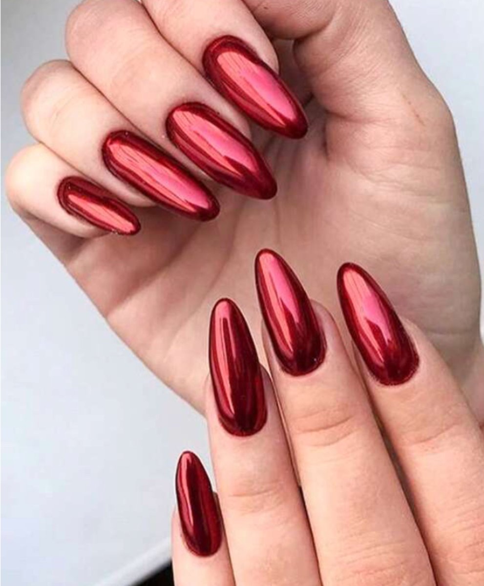 GUAPÀ® Holografische Glitter Poeder Set | Nail Art glitters | Nail Art & Nagel Decoratie | Spiegel en pigment poeder | Chrome Nagels | 1 stuks Rode nagelpoeder