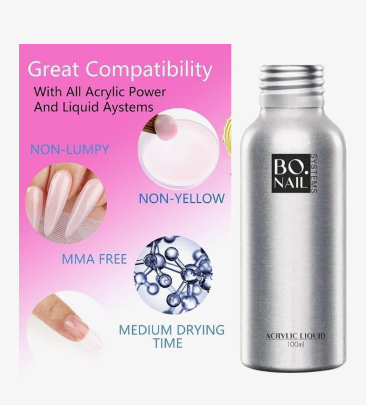 Guapà Acryl Vloeistof Set / Acryl Liquid 100 ml van I. AM / 100 ml / Acryl Penseel