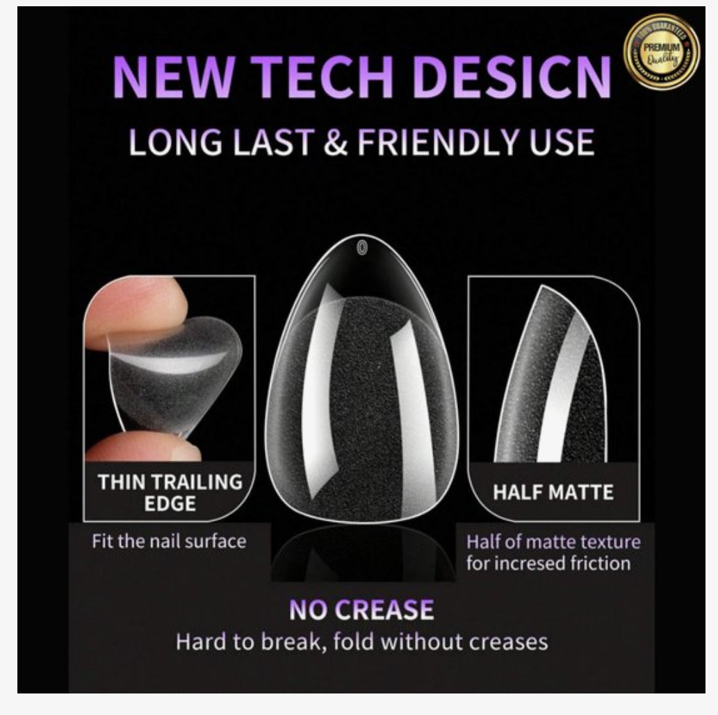 GUAPÀ® Nageltips Transparant Almond 120 pcs