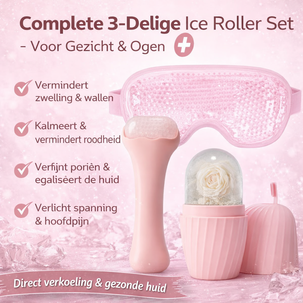 GUAPÀ® Gezicht ijs roller + ijs Masker set | Ice Roller | Gezichtroller | ijs contouren | Face Icing