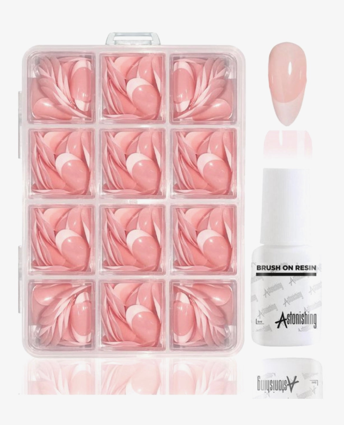 Guapà 120 stuks French Manicure Nagels met Nagellijm