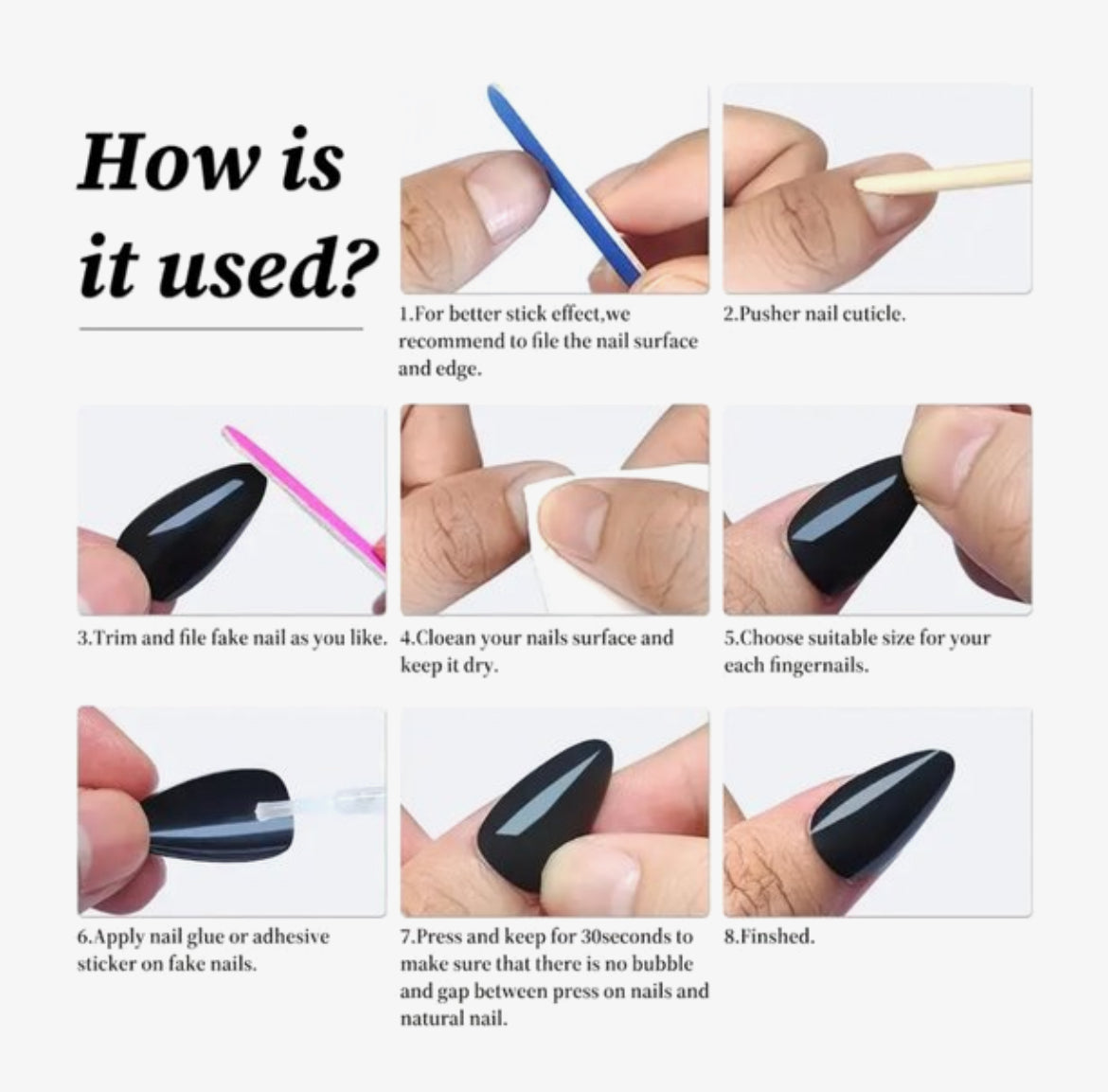 GUAPÀ® Plaknagels | 24 stuks valse nagels Kerst