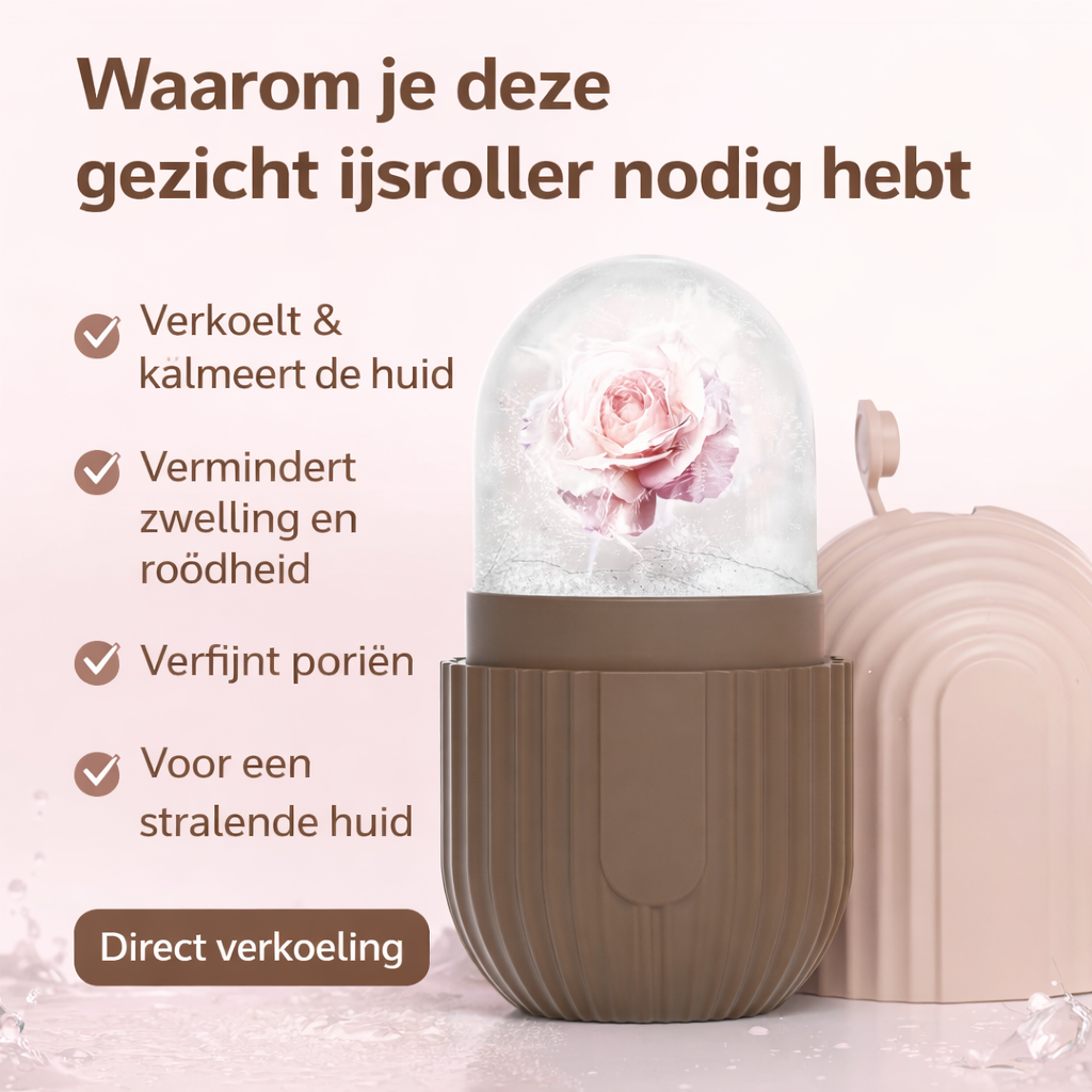 Gezicht ijs roller Brown | Ice Roller | Gezichtroller | ijs contouren | Face Icing