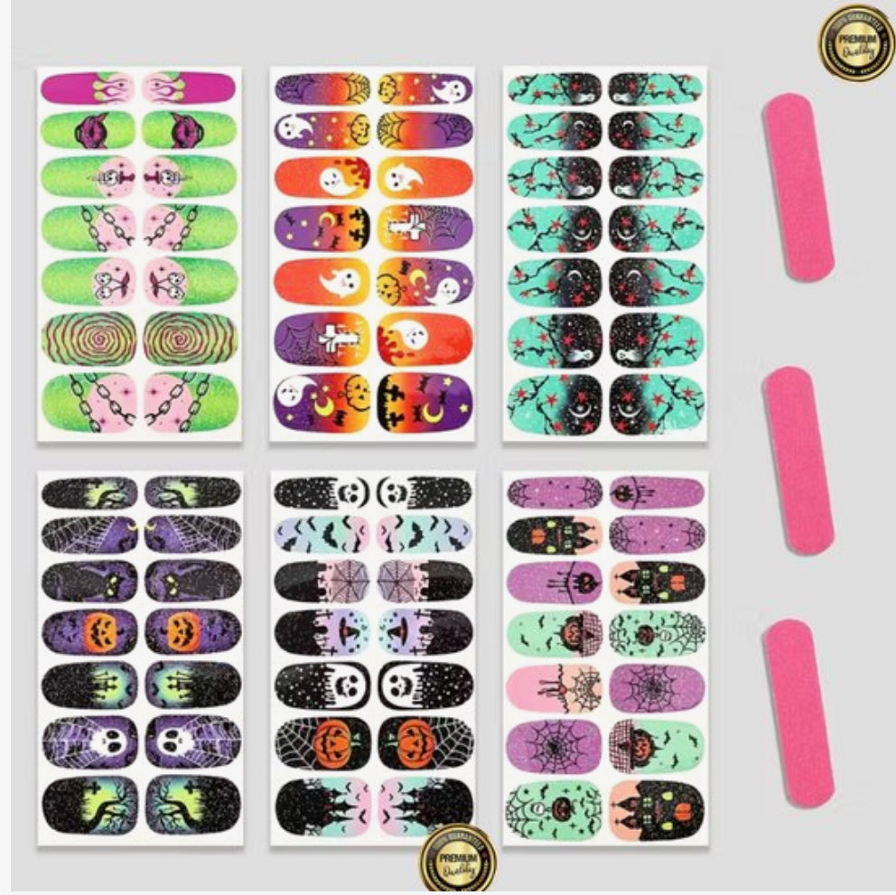 GUAPÀ® Nagelstickers & Nail wraps 6 stuks | Halloween Stickers