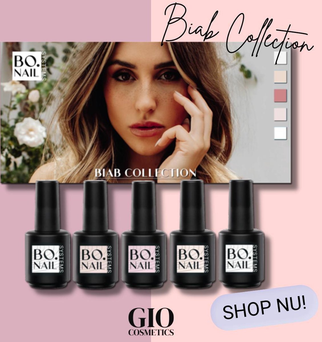 BO. NAILS Builder In A Bottle Gel Collection | 5 BIAB Kleuren