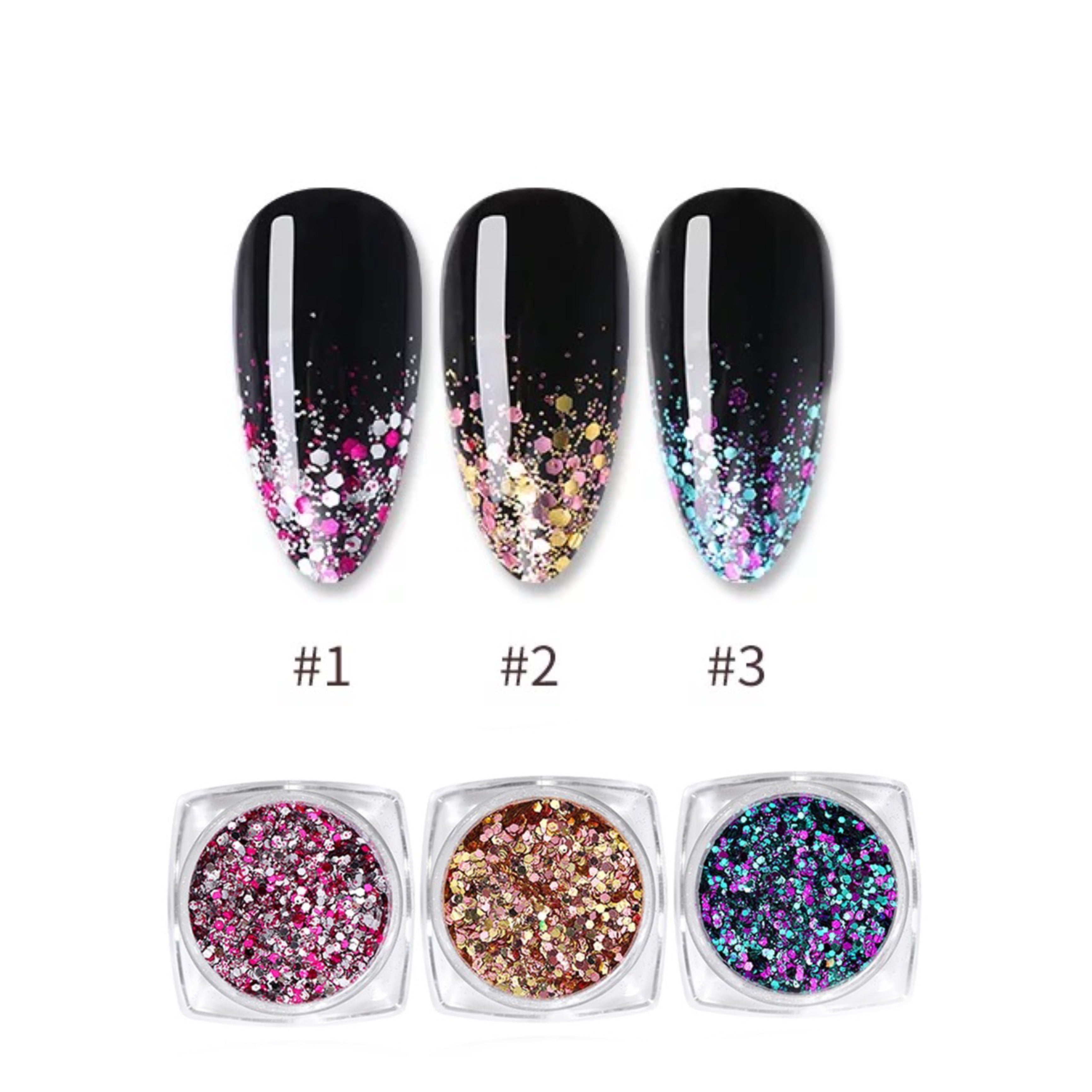 GUAPÀ® Nail Art Schubben | 3 kleuren