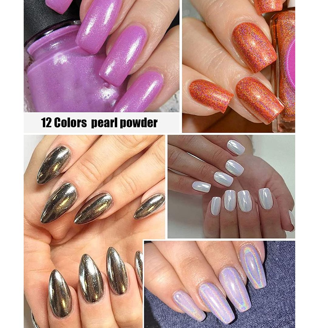 GUAPÀ® Holografische Glitter Poeder Set | 12 Neon Pigmenten