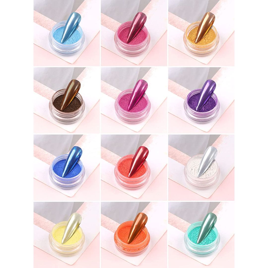 GUAPÀ® Holografische Glitter Poeder Set | 12 Neon Pigmenten