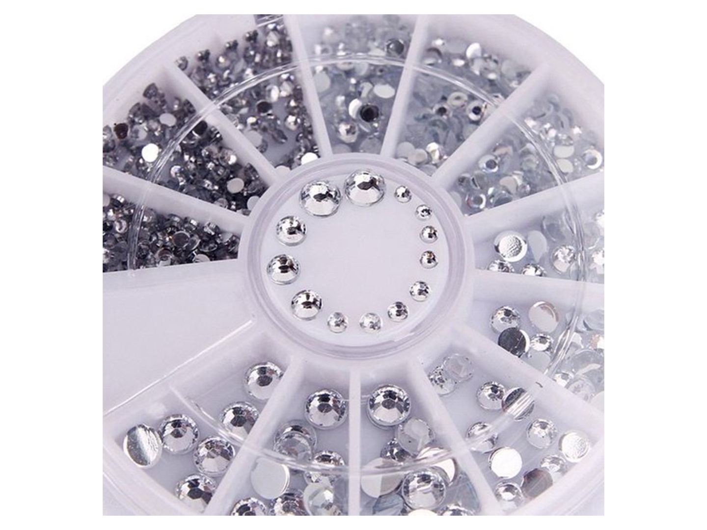 Rhinestones Carrousel Zilver 1 / 4 mm - Gio Cosmetics