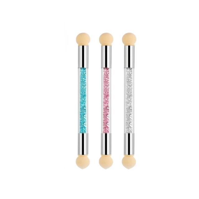 GUAPÀ - Nail Art Spons Stempel Penseel voor het maken van Babyboom en Holografisch effecten op je nagels - 3 stuks Roze, Crystal en Blauw - Gio Cosmetics