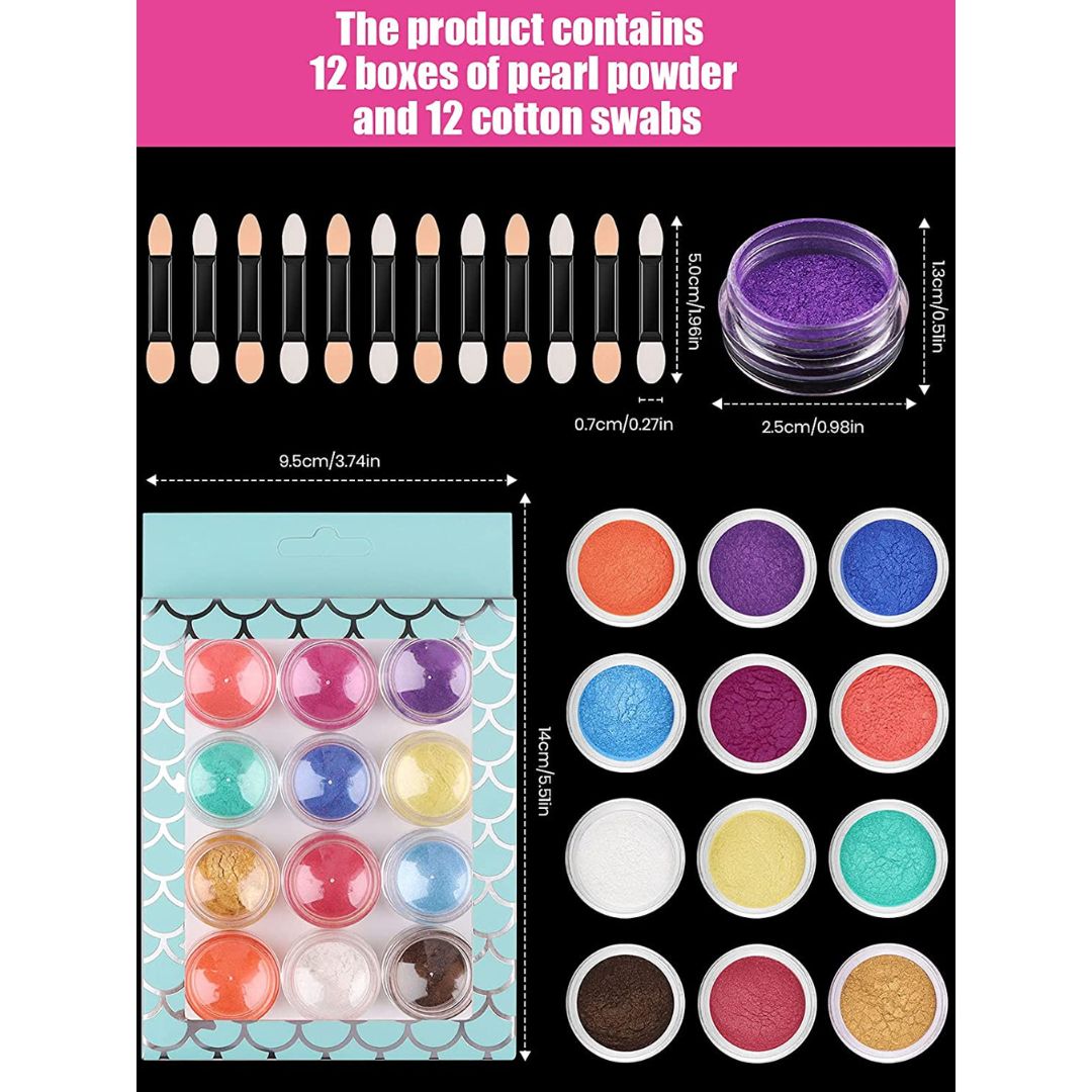 GUAPÀ® Holografische Glitter Poeder Set | 12 Neon Pigmenten