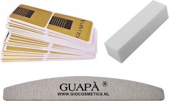 GUAPÀ - Acryl Nagel Sjablonen Set - Nail Forms - French Manicure - Goud - Nagelvijlen | 50 stuks - Gio Cosmetics