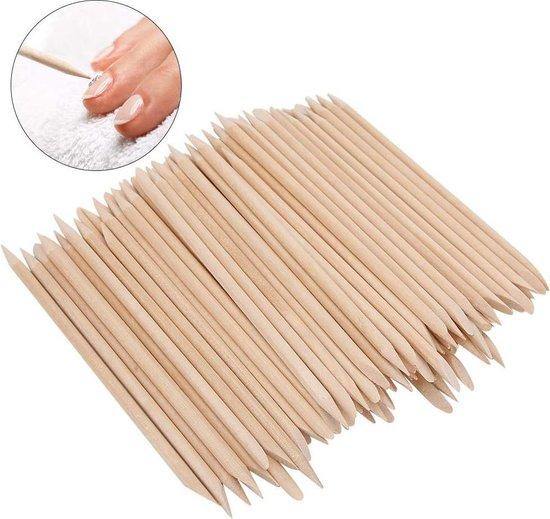 GUAPÀ - Nagelriemverzorging Bokkenpootjes & Cuticle duwer van Hout - 100 Stuks - Gio Cosmetics