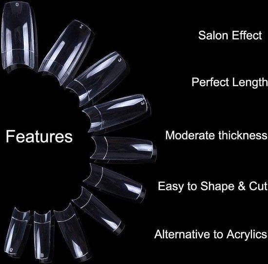 GUAPÀ Kunstnagels Transparant 500 Stuks (piece) Blisterverpakking - Gio Cosmetics