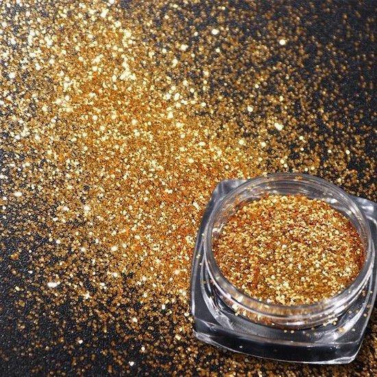 Glitterpoeder Nail Art set 2 x 8 stuks - Gio Cosmetics