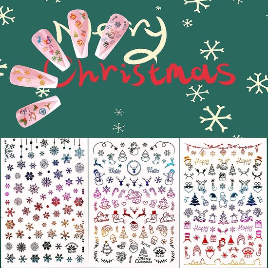 GUAPÀ® Nagelstickers Kerst 12 vellentjes