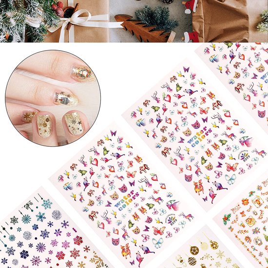 GUAPÀ® Nagelstickers Kerst 12 vellentjes