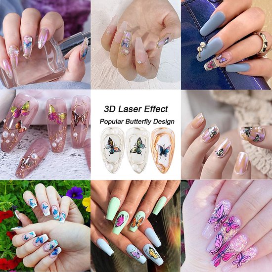 GUAPÀ® Nagelstickers Vlinder 12 vellentjes