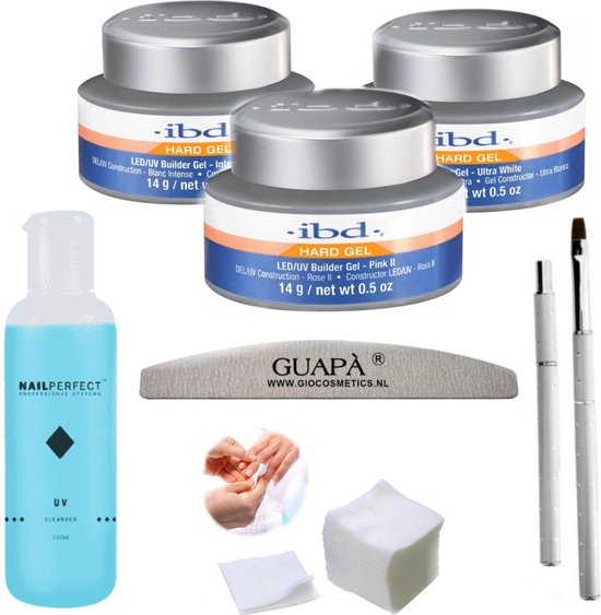 IBD Builder Gel Nagels Pakket Deluxe | 3 kleuren
