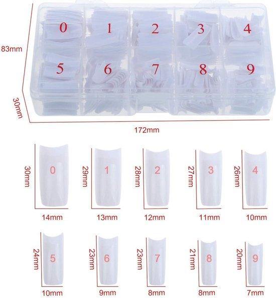 GUAPÀ Kunstnagels French Manicure Wit 500 Stuks (piece) Blisterverpakking - Gio Cosmetics