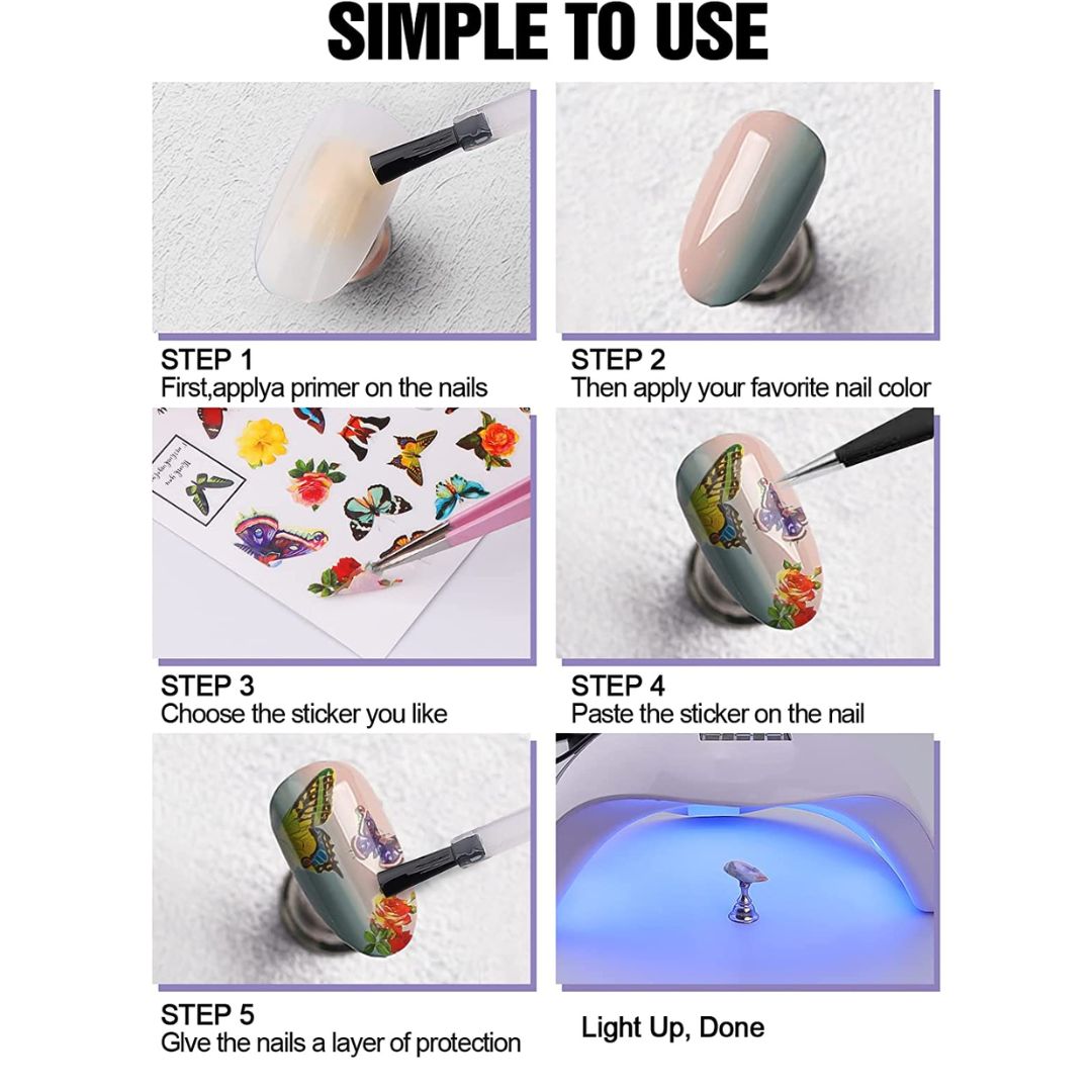 GUAPÀ® Nagelstickers Diverse Patroontjes | 12 Sheets