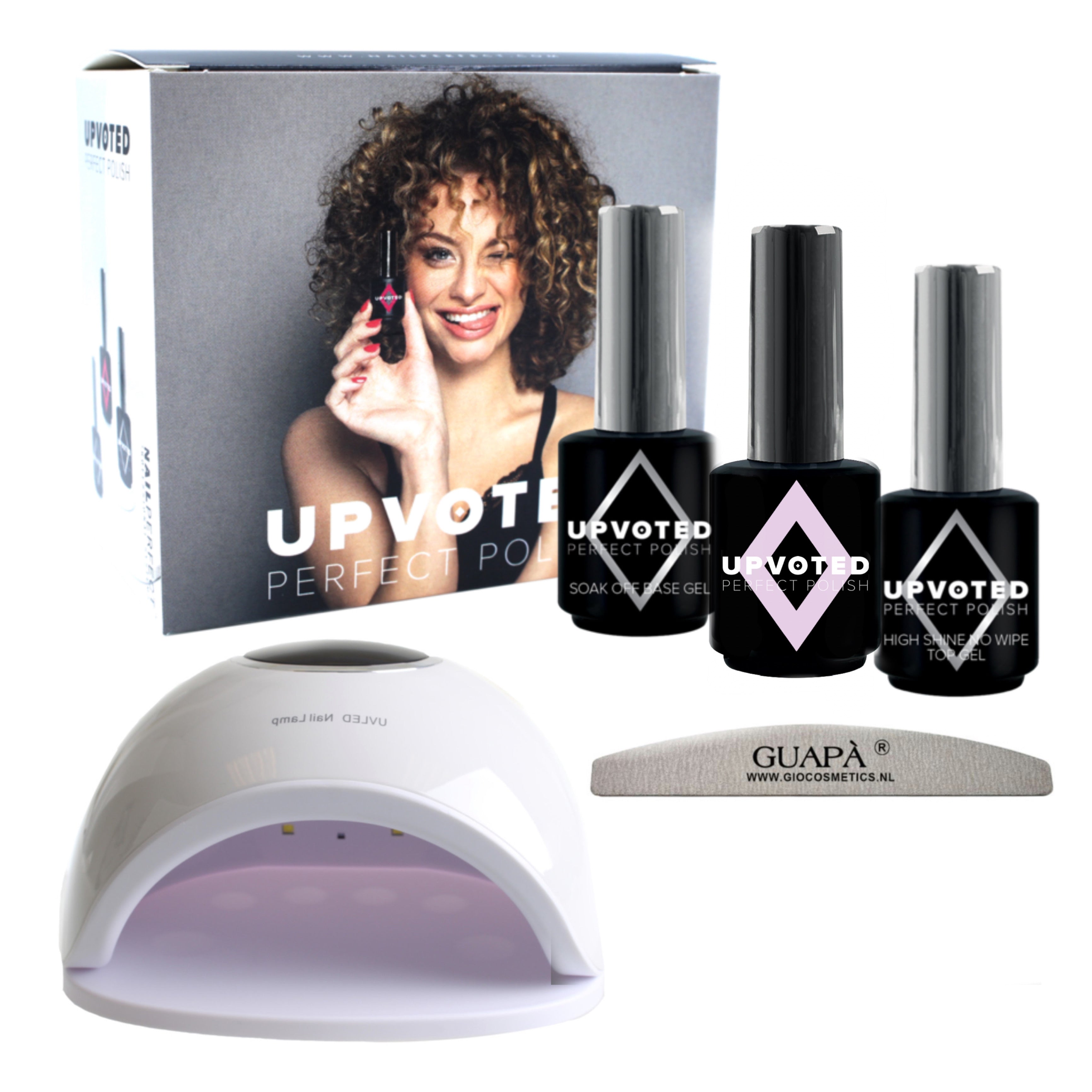 UPVOTED Gellak Starterspakket incl Nagellamp UV / LED | Lila Paars
