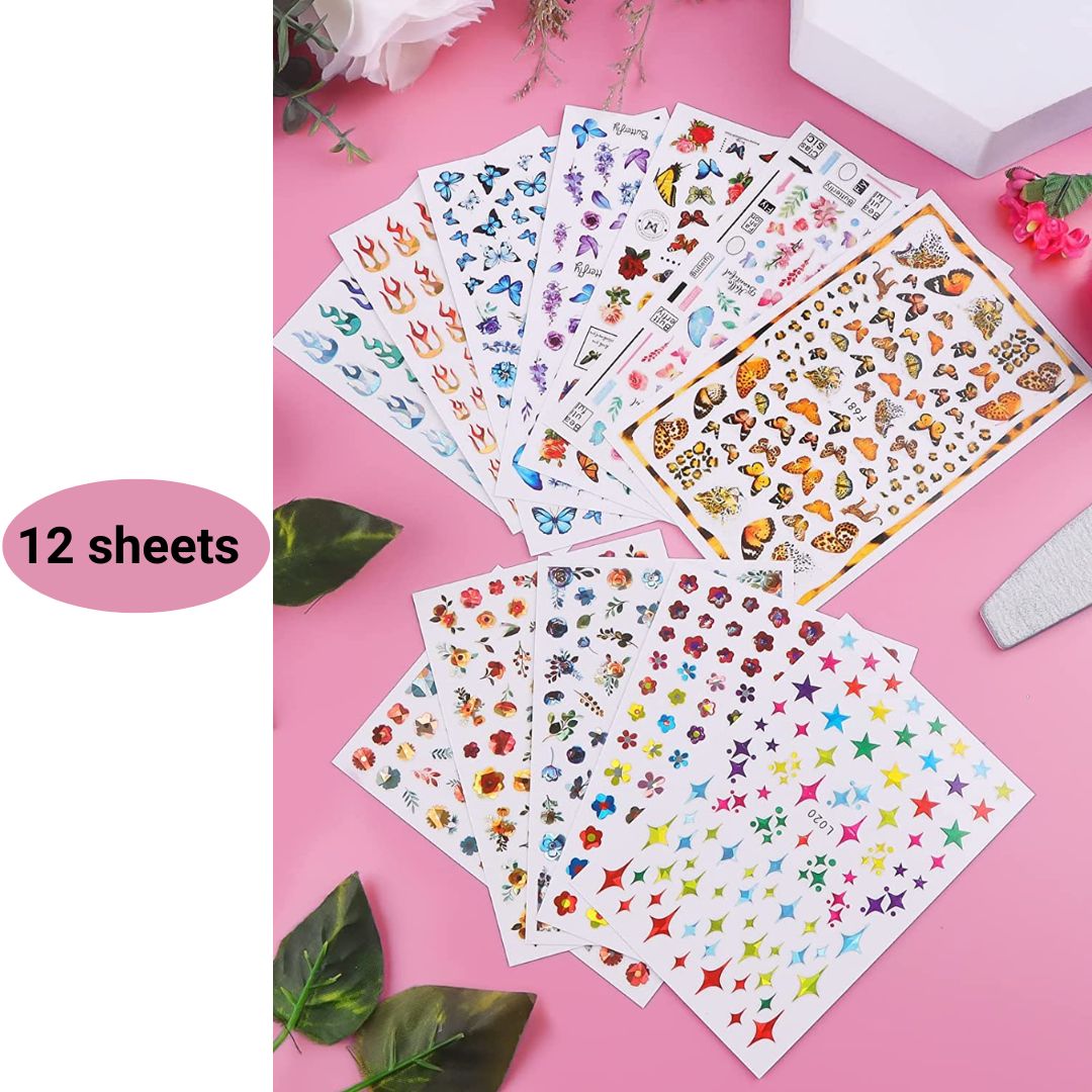 GUAPÀ® Nagelstickers Diverse Patroontjes | 12 Sheets