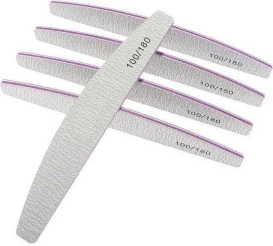 Nagelvijl Zebra Vijl Moon 5 stuks - 100/180 - Gio Cosmetics