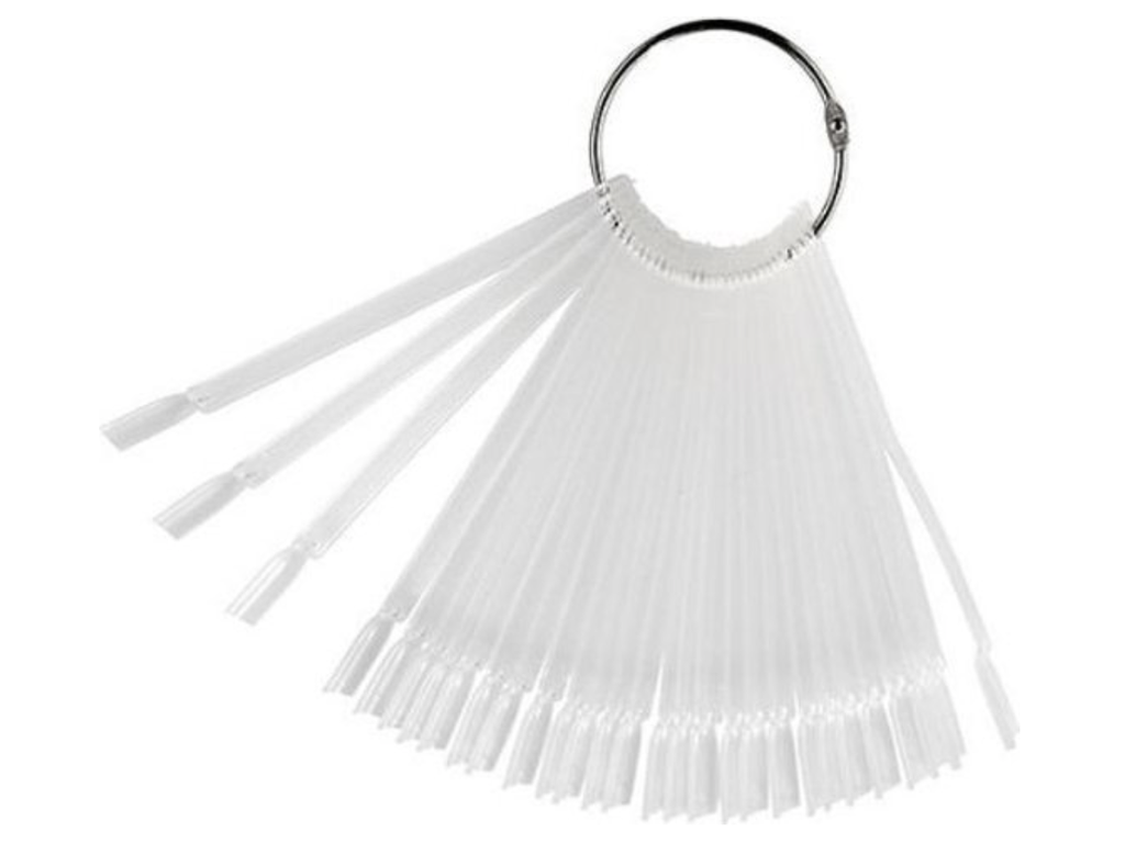 Nagel display Transparant 50 stuks met ring - Gio Cosmetics