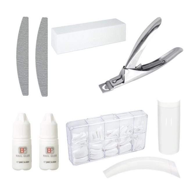 Kunstnagels Complete Set Deluxe - French Manicure Wit 500 stuks - Gio Cosmetics