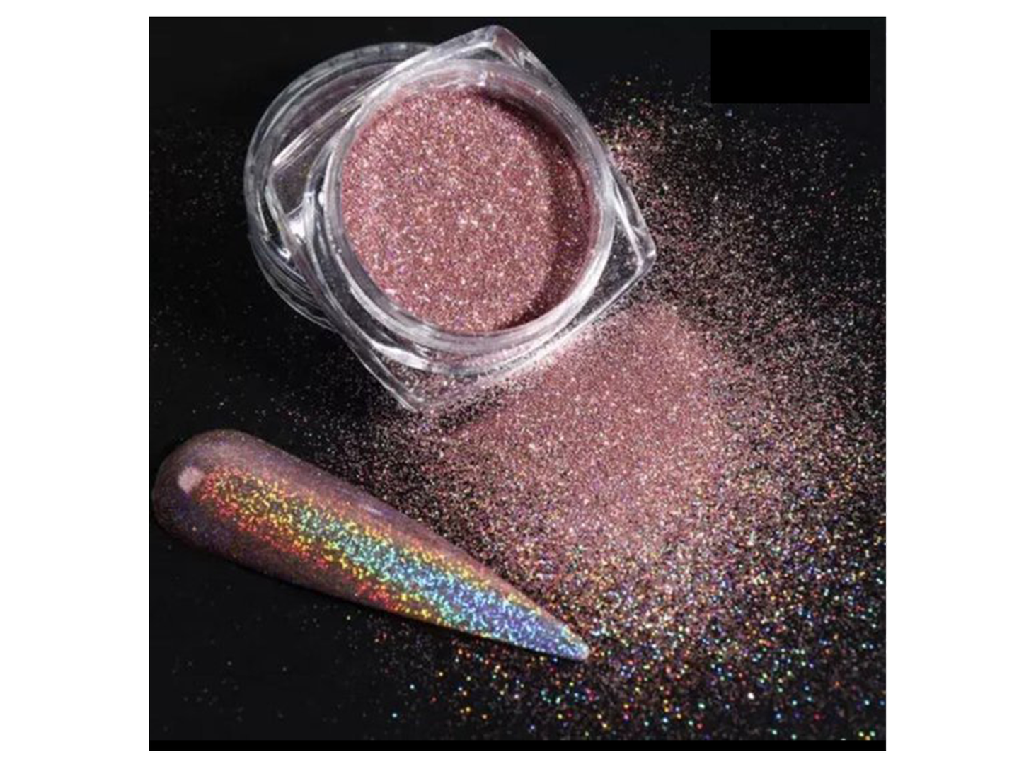 Holografische Glitter Poeder Licht Roze / Pink (06) - Nail Art - Gio Cosmetics