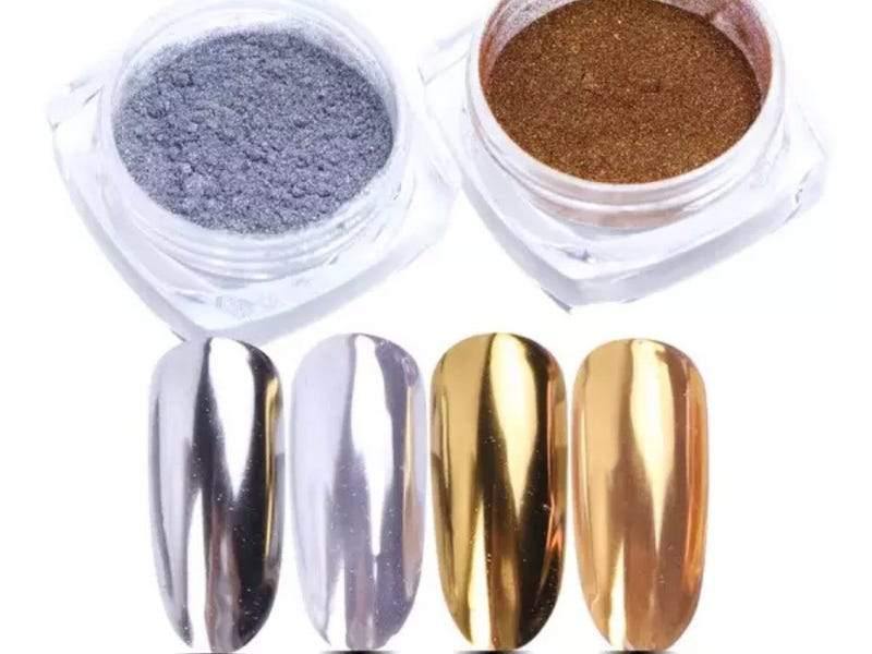 Holografische Glitter Poeder Set Zilver & Goud - 2 stuks - Gio Cosmetics