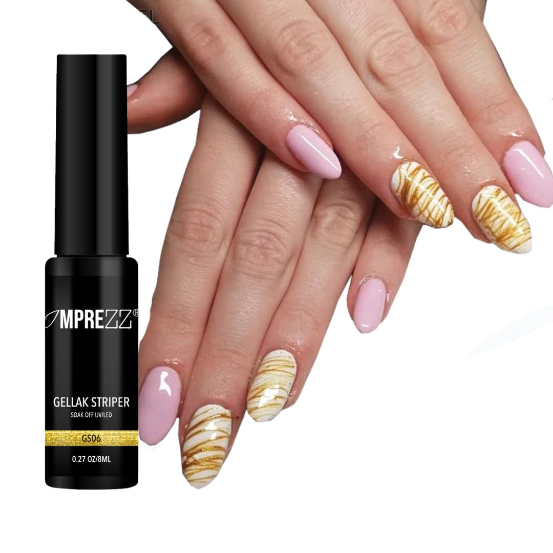 IMPREZZ Striper Gellak Goud Glitter | 8 ml